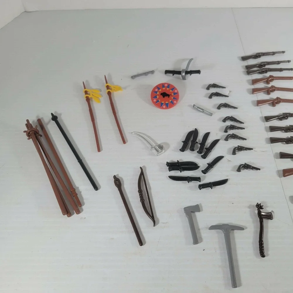Playmobil Items Gear Lot Multi Western Native Set Colonial Pioneer Vintage 70s